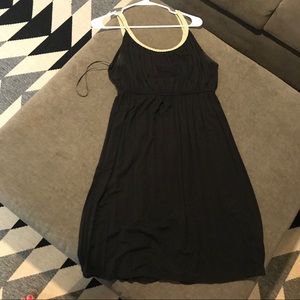 Dress with gold trim